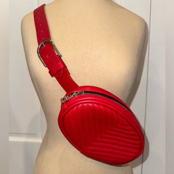 Steve Madden Handbags - Red Quilted Crossbody Bag